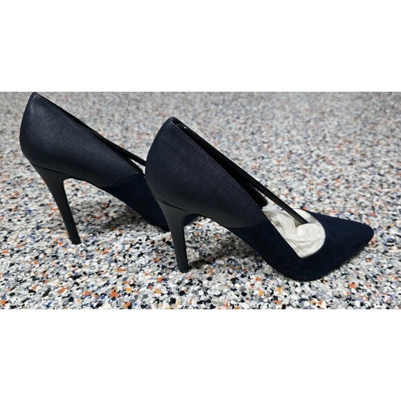 Call It Spring Womens Suede High Heels NAVY Size 8 Point Toe - Picture 7 of 13